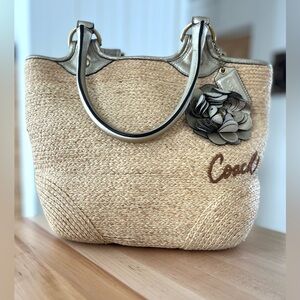 Coach Bleecker Straw Tote Bag, F13373